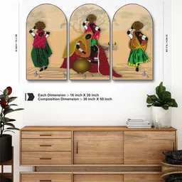 Livin'luxe Multicoloured MDF Other Wall Paintings image 3