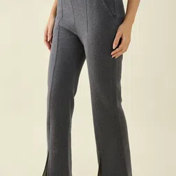 98 Degree North Women Relaxed Fit High-Rise Easy Wash Pleated Trousers image 4