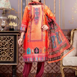 Aarika Girls Floral Printed Regular Kurta with Trousers image 3