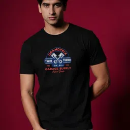 OUTLAWS Men Typography Printed T-shirt image 2