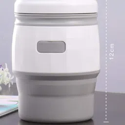 fab n funky Collapsible Silicone Multi-Use Travel Mug White Grey - 350 ml image 3