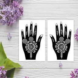 VOORKOMS Mehndi Design Stencil Sticker-picture-25