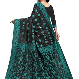 jayant creation Multicoloured Silk Cotton Jamdani Sarees image 4