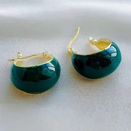 VAGHBHATT Gold-Plated Circular Hoop Earrings image 5