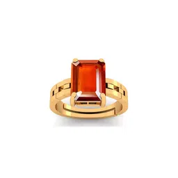 Pranjal Gems Unisex 14.25 Ratti Gomed & Hessonite Sapphire Gemstone Adjustable Finger Ring-picture-30