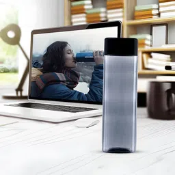 Kuber Industries Black Set of 6 Plastic Solid Water Bottle image 5