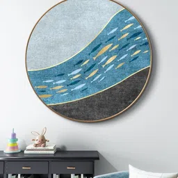 Livin'luxe Blue MDF Other Wall Paintings-picture-37