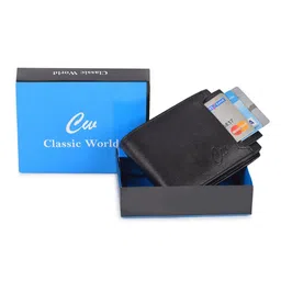 classic world Men PU Two Fold Wallet with SIM Card Holder-picture-33