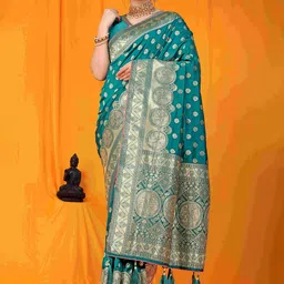 amirat Ethnic Mofits Woven Design Zari Pure Silk Banarasi Saree-picture-28