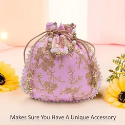 Kuber Industries Set of 3 Embroidered Potli Bags image 3