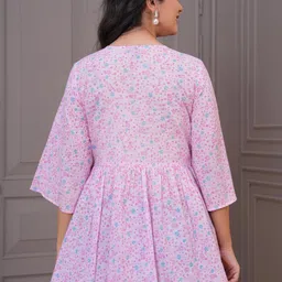 Meeranshi Women Floral Print Cotton Peplum Top image 5