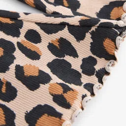 NEXT Girls Animal Print Flared Leggings image 3