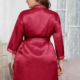 dressberry ETC Lace Detail Robe Comes With Belt image 4