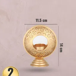 Homspurts Black Set of 2 Candle Holder image 2