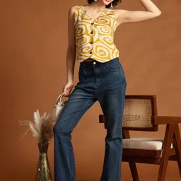 Anouk Print Cotton Crop Top image 4