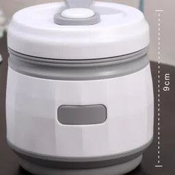 fab n funky Collapsible Silicone Multi-Use Travel Mug White Grey - 350 ml image 4