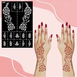 VOORKOMS Mehndi Design Stencil Sticker image 3