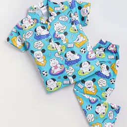 NAUTI KIDZ Boys Conversational Printed Pure Cotton Night suit-picture-35