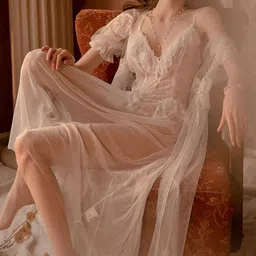 LULU & SKY Women Solid Night suit image 3