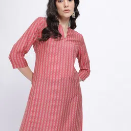Anouk Rustic Women Mandarin Collar Striped Kurta-picture-19