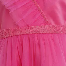 YK Girls Layered Fit & Flare Dress image 3