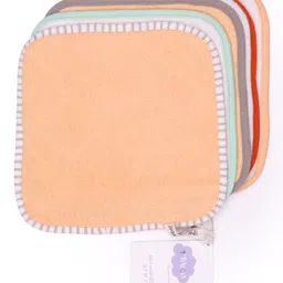 Mi Arcus  100% Organic Cotton Solid Wash Cloth Pack of 5 Multi Color image 5
