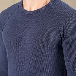 COBB Men Self Design Round Neck Pullover Sweater image 4