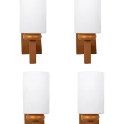 Somil Premium Designer Glass Wall / Night Lamp Elegant & Stylish Dcor Accent for Modern Interiors, color- - White Size- 16 X 25 X 28.5 CM-image-49