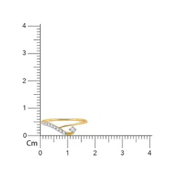 GIVA 14K Yellow Gold Beckon Diamond Ring, Fixed Size ,Indian - 14 image 5