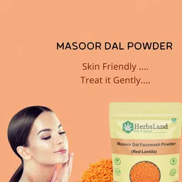 HerbsLand Masoor Dal Deep Cleansing & Skin Glowing Face Wash Powder - 150 g image 4