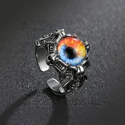 J.S ENTERPRISES Unisex Stainless Steel Oxidised Finger Ring-picture-16