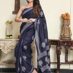 Pinkcity Trade World Blue Pure Cotton Ikat Sarees-picture-20