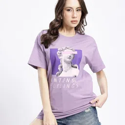 glitchez Graphic Printed Oversized Longline T-shirt image 2