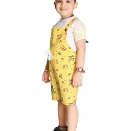 NEW GEN Boys Printed Dungaree With T-shirt image 4