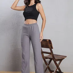 SZN Women Comfort Straight Fit Easy Wash Trousers-picture-27