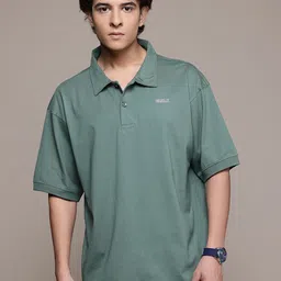 The Roadster Lifestyle Co. Pure Cotton Polo Collar Oversized T-shirt-picture-16