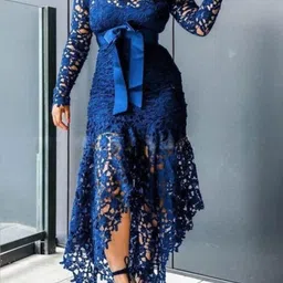 KPOP Lace Detailed Maxi Dress-image-68