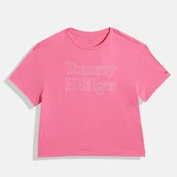 Tommy Hilfiger Girls Cotton Brand Logo T-shirt image 1