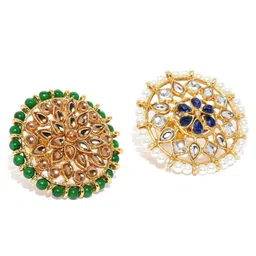 Zaveri Pearls Women Set of 2 Adjustable Finger Rings-picture-36