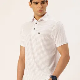 FIFTY TWO Self Checked Polo Collar Casual T-shirt image 4