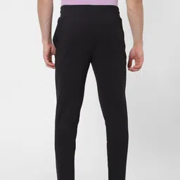 Jack & Jones Men Black Solid Lounge Pants with Brand Logo Print image 3