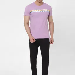 Jack & Jones Men Black Solid Lounge Pants with Brand Logo Print image 4