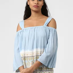 Harpa Women Blue Printed Top-image-88