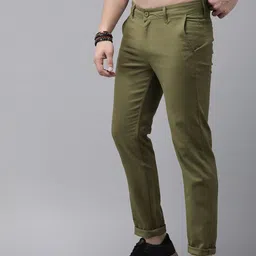 The Roadster Lifestyle Co. Men Solid Mid-Rise Regular Fit Trousers image 2