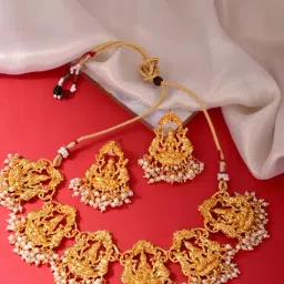 Fida Ethnic South Indian Antique White Jewellery Set-picture-17