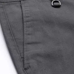 Roadster Men Charcoal Grey Slim Fit Solid Chinos image 4
