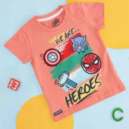 Pantaloons Baby Kids Coral Cotton Printed Avengers T-Shirt-image-45