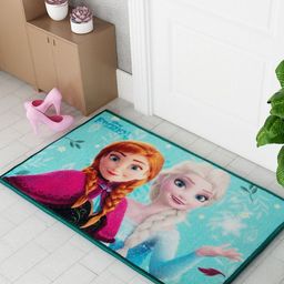 Athom Living Turquoise-Blue & Pink Printed Anti-Skid Doormat-picture-41