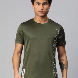 ALCIS Olive Anti Static Slim Fit Printed Sports T-Shirt-picture-21