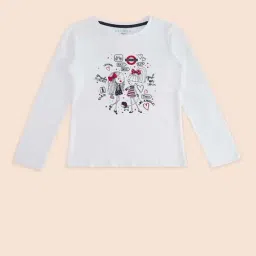 Pantaloons Junior Kids White Cotton Printed Full Sleeves T-Shirt-picture-39